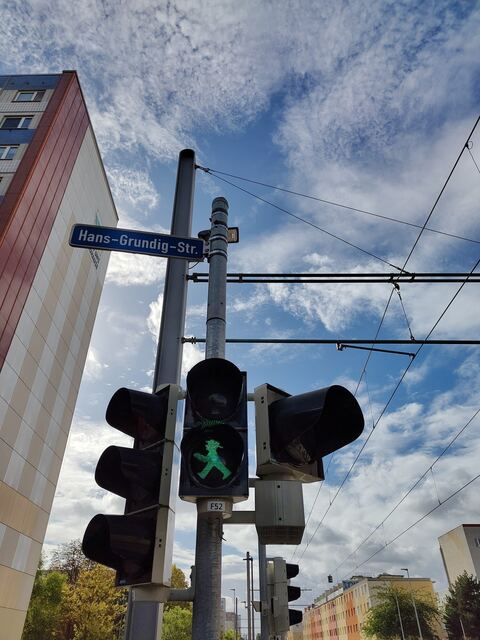 Ampelmännchen an der Hans-Grundig-Straße
